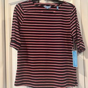 NWT Draper James RSVP Striped Tee S